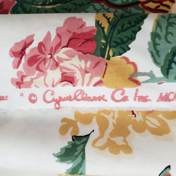 Vintage Cyrus Clark Home Decor Floral 18 Yards of Cloth Fabric - Unused - Picture 6 of 7